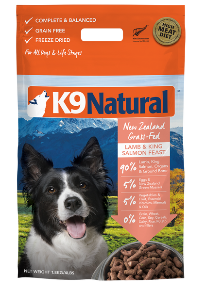 K9 Natural Freeze Dried Salmon & Lamb (500g/1.8kg)