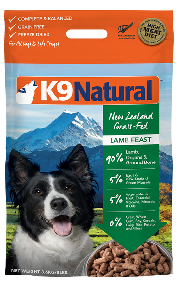 K9 Natural Freeze Dried Lamb (500g/1.8kg/3.6kg)