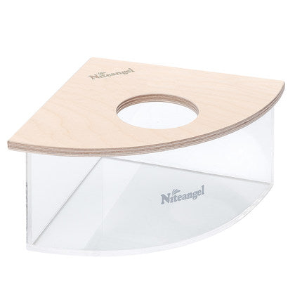 Niteangel Acrylic Triangle Toilet w/ Cover (Wood)