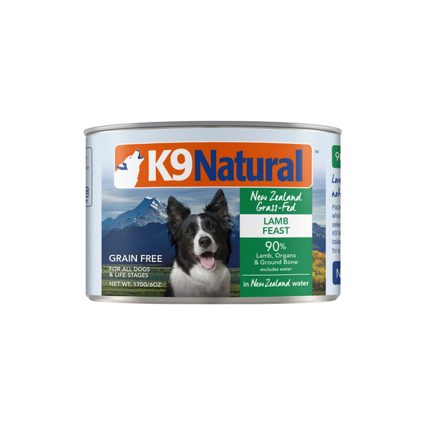 K9 Natural Canned Lamb - Carton of 12 (170g/370g)