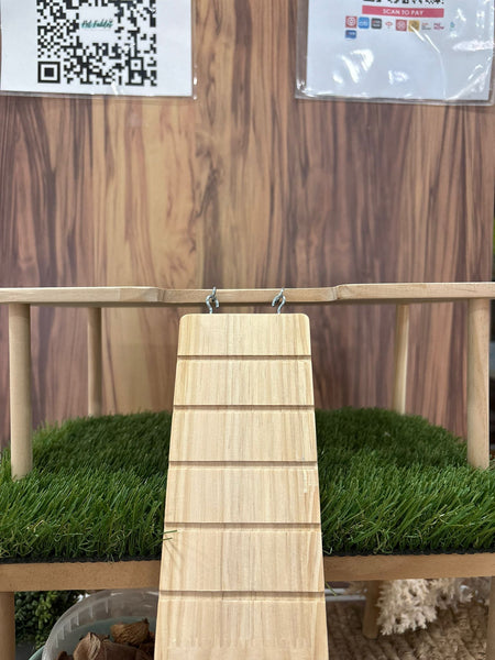Double storey wooden platform with stairs (2 types)