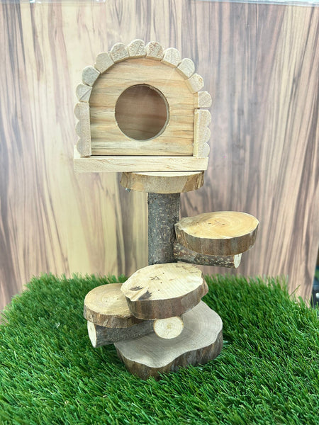 Apple Wood House Platform Set (22cm height with Shelter)