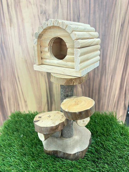 Apple Wood House Platform Set (22cm height with Shelter)