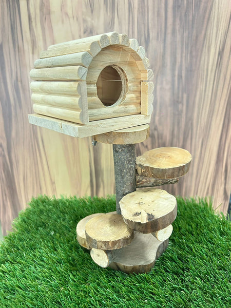 Apple Wood House Platform Set (22cm height with Shelter)