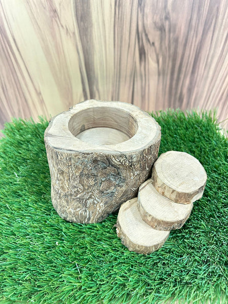 Apple Wood Platform Food Bowl