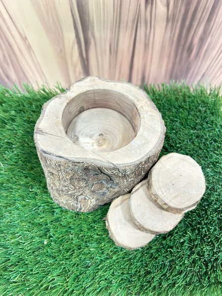 Apple Wood Platform Food Bowl