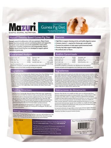 Mazuri Timothy-Based Guinea Pig Diet 5lbs