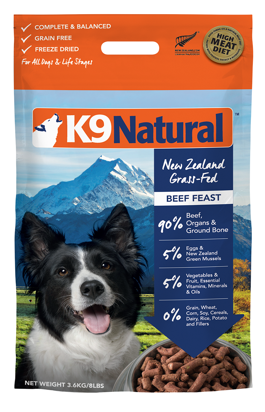 K9 Natural Freeze Dried Beef (500g/1.8kg/3.6kg)