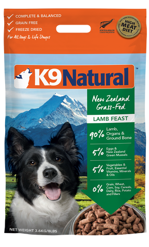 K9 Natural Freeze Dried Lamb (500g/1.8kg/3.6kg)