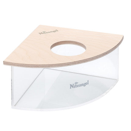 Niteangel Acrylic Triangle Toilet w/ Cover (Wood)