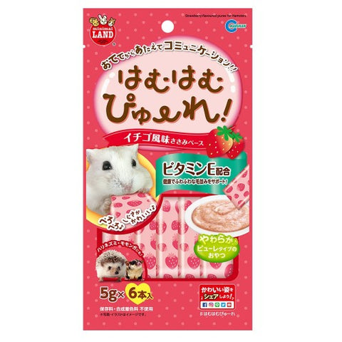Marukan Strawberry Flavoured with Chicken Puree for Hamsters 30g (5g x 6)